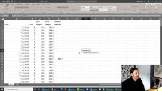 Create a Weight Tracking Worksheet in Excel with the OFFSET Function screenshot 3