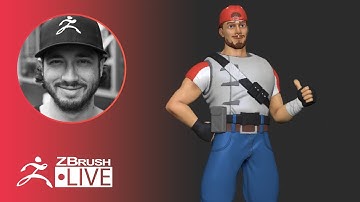 ZBrushCore: 3D Modeling Fortnite Fan Art - Pixologic Solomon Blair - Part 1