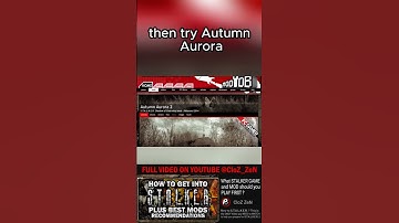 Best MOD for STALKER Shadow Of Chernobyl : Autumn Aurora (Vanilla Friendly)
