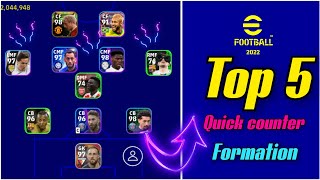 Top 4 Best Formation For Quick Counter This Week In eFootball 2023 Mobile | 4-2-1-3 Formation !? ?