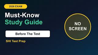 SHI Test Prep 2026: 50 Must-Know Topics Before the Test | Audio Study Guide
