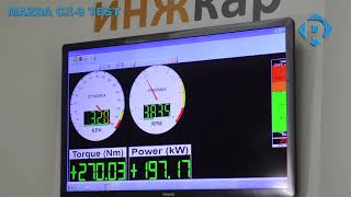 Испытание Mazda CX-9 с Rambach Power Box на мощностном стенде