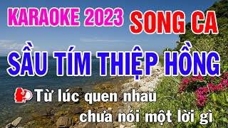 Sầu Tím Thiệp Hồng Karaoke Song Ca Nhạc Sống - Phối Mới Dễ Hát - Nhật Nguyễn