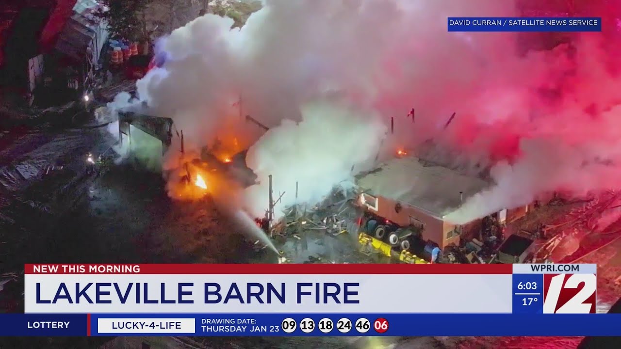 Crews respond to large barn fire in Lakeville - YouTube