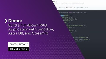 Demo: Build a Full-Blown RAG Application with Langflow, Astra DB, and Streamlit