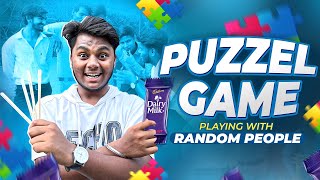 Playing Puzzle Game With Random People😂🧩 #challengingvideo