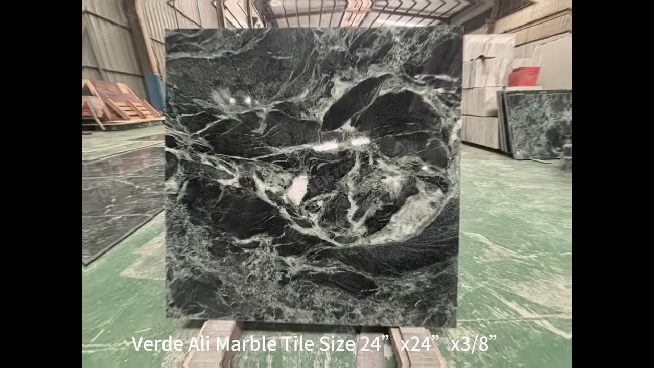 Verde Alpi Marble Tile 24x24x3/8"