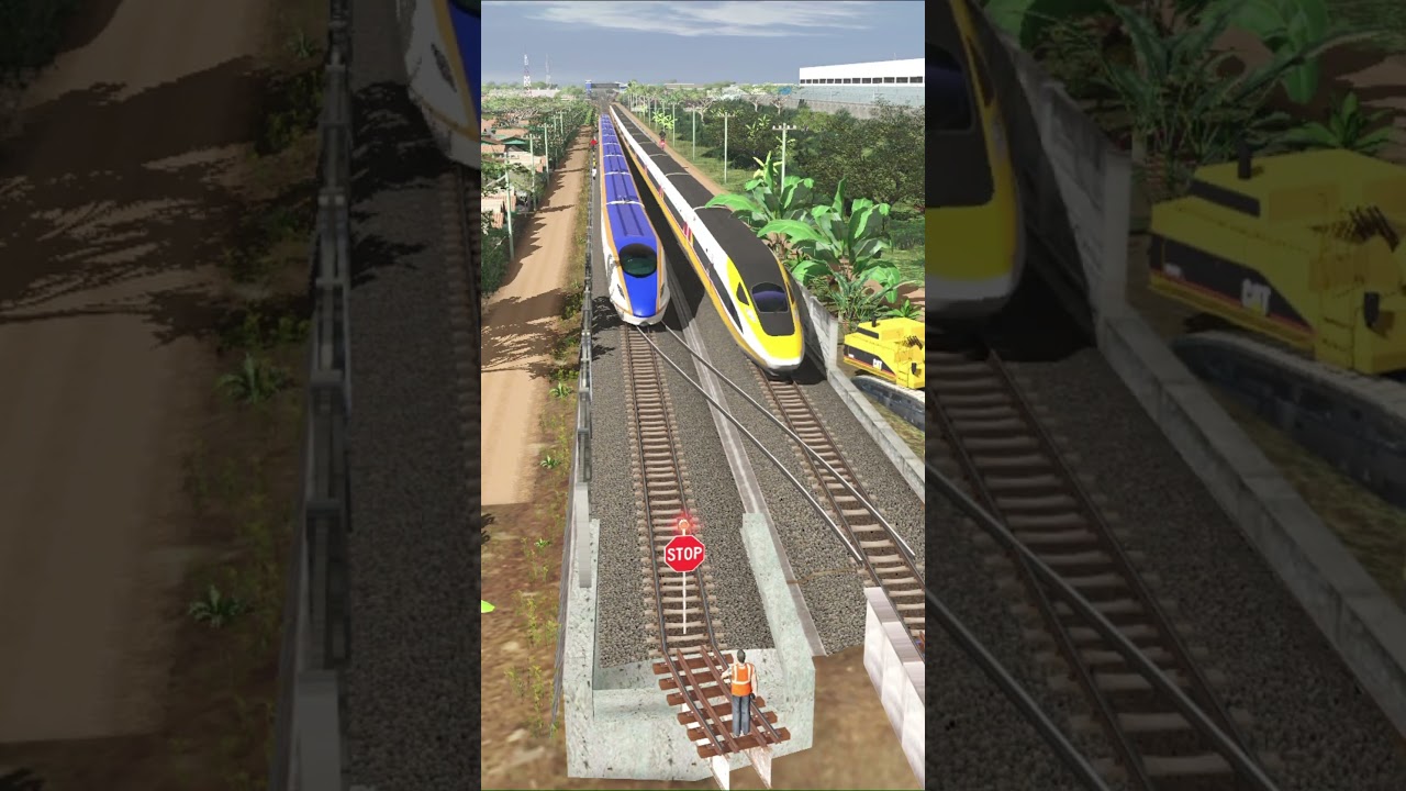 Kereta Api Cepat Pindah Jalur Di Jembatan Rusak 
