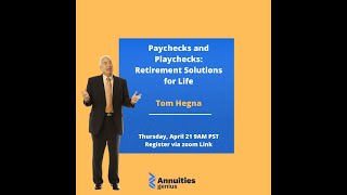 This webinar is a MUST if you sell annuities. Presented by Tom Hegna and Annuities Genius!