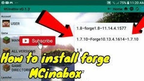 Tutorial install forge | MCinabox |