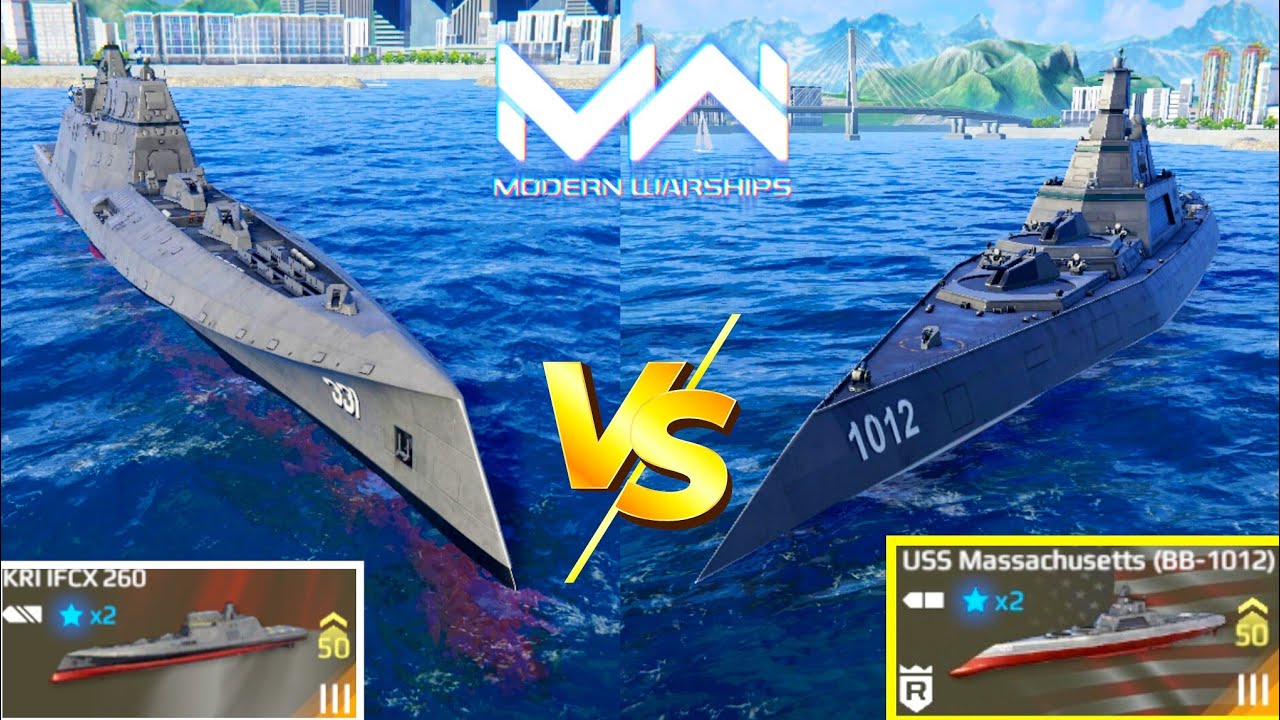 Modern Warships KRI IFCX 260 Vs USS Massachusetts