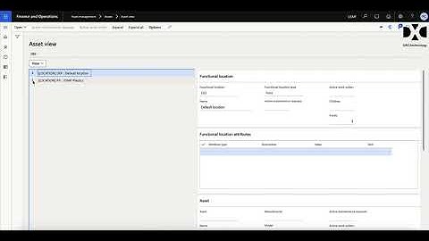 Asset Management – Asset Structure Set Up