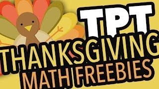 K-5 Thanksgiving Math Freebies from Teachers Pay Teachers