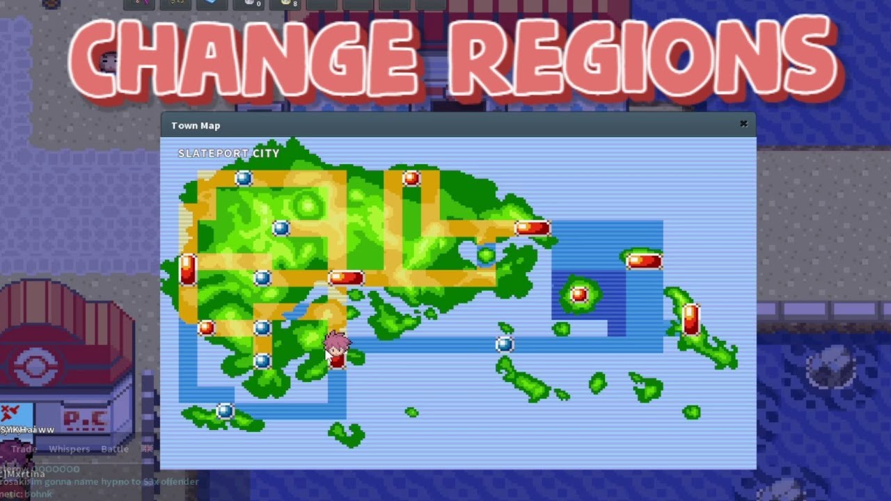 How to Change Regions in PokeMMO (Unova, Kanto, Sinnoh, Hoenn