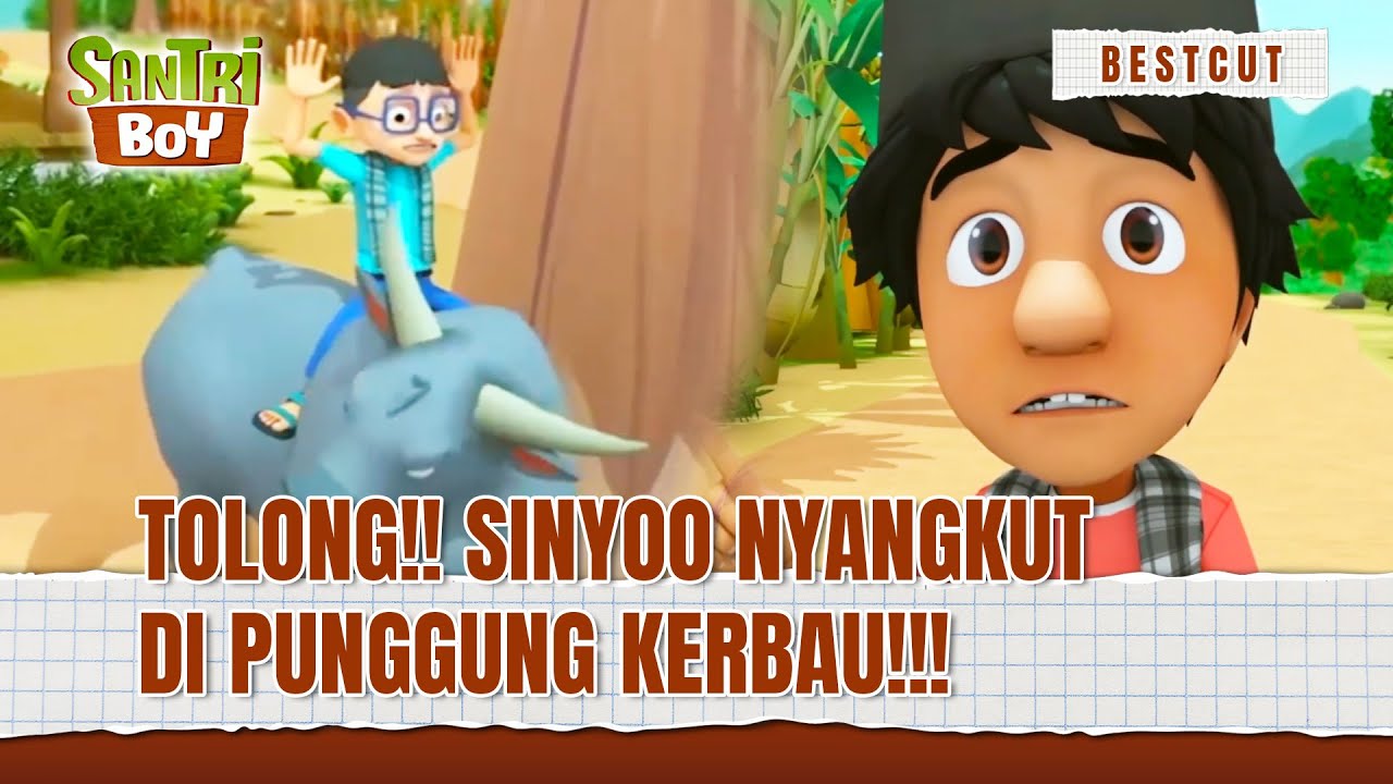 PAK YAI!! TOLONG!!! SINYO DIBAWA KABUR SAMA KERBAU!! | BestCut Santri Boy Eps 32 (2/3)