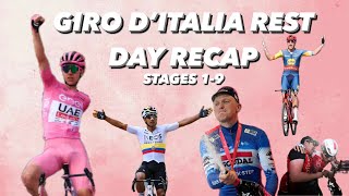 Giro d'Italia 2024 Rest Day Recap Stages 1-9