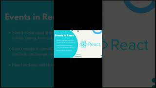 Events in React Explained ⚛️ | React Event Handling #Shorts