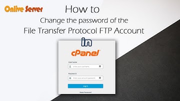 Change the password of File Transfer Protocol FTP Account in cPanel @OnliveServer