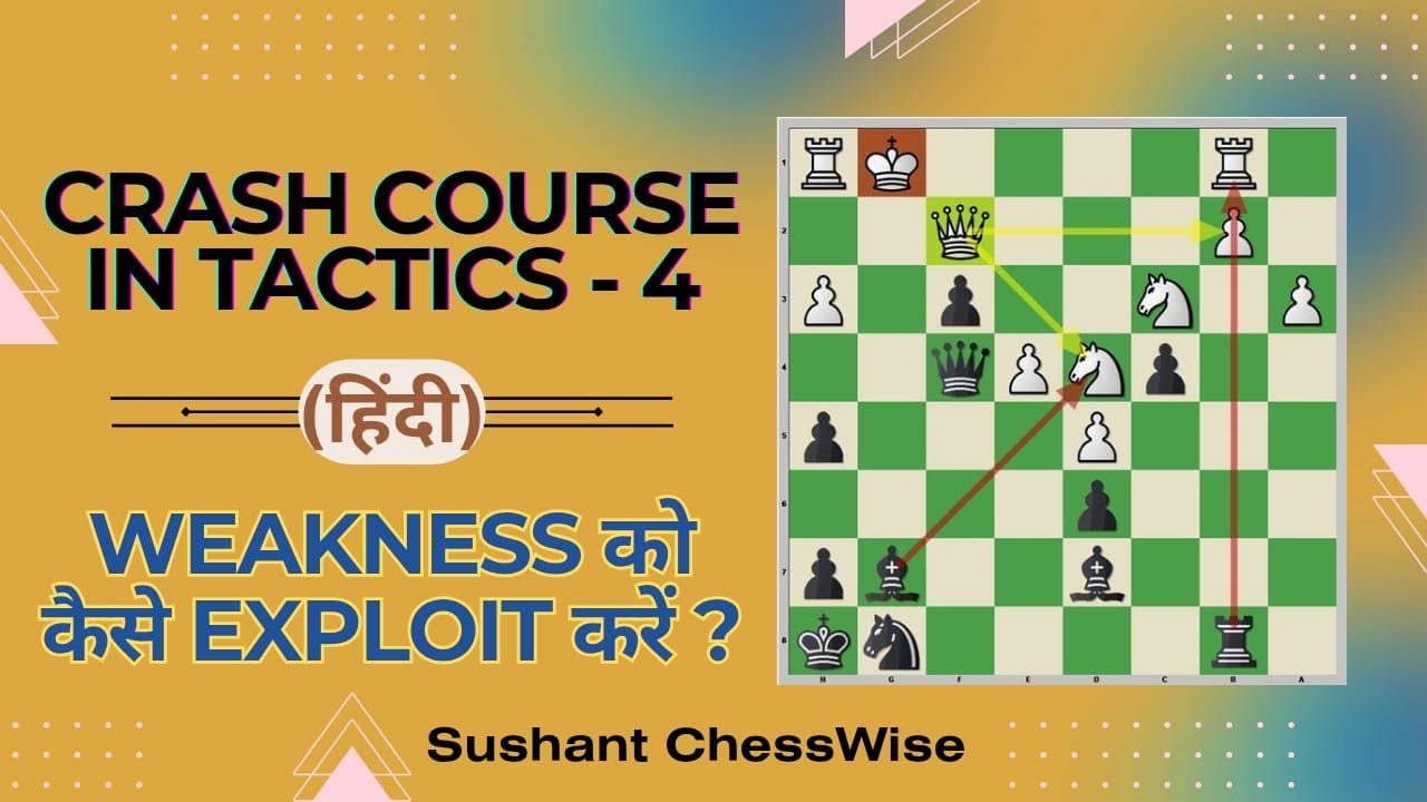Course In Chess Tactics Intermediate Level - 4 !? हिंदी  | How To Identify The  Weakness Quickly ?