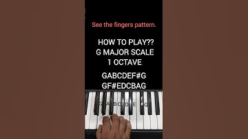 How to Play G Major Scale on Piano 1 Octave  | Easy Piano Tutorial #piano #pianolessons