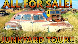 ALL FOR SALE! PRIVATE South Dakota Junkyard Tour! Over 500 Vehicles! (Fords, Chevys, Mopars)