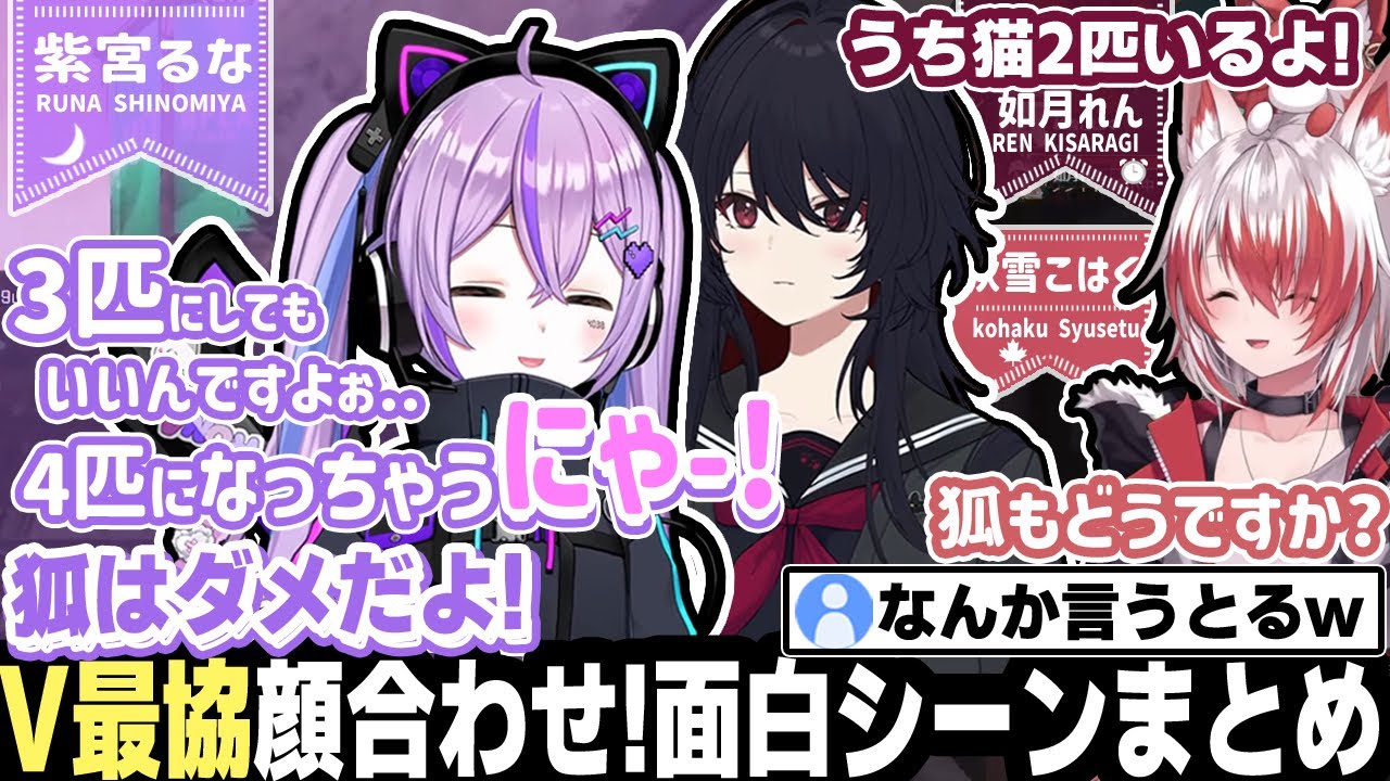 れん君には甘く、こはくちゃんには少し厳しい紫宮ｗ(仲良しｗ!!) V最協S6 顔合わせ!【如月れん/紫宮るな/秋雪こはく/ぶいすぽ/VEE/切り抜き】