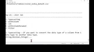 Azure Data Training(Typecasting,lit,add ,rename,drop