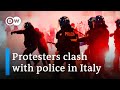 Violent protests erupt in Italy over coronavirus restrictions | DW News