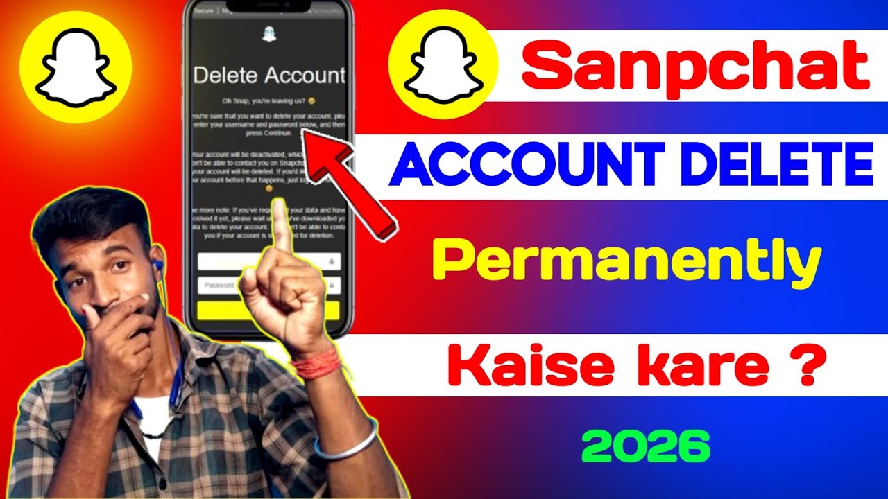 Snapchat Account Permanently Delete Kaise Kare 2026 | 30 Din Me Delete 😱