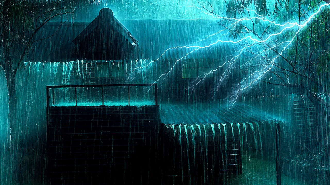 Sueño de Calidad con Sonidos de Lluvia Tormentosa y Truenos Retumbando en Techo de Metal