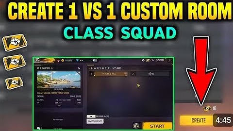 Free Fire Me 1VS1 Custom Kaise Banaye|🔥 How To Create 1 vs 1 Custom Room In Free Fire Clash Squad🔥