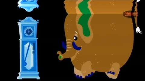 Hickory dickory dock video elephant effects with color inversion and mirror effect