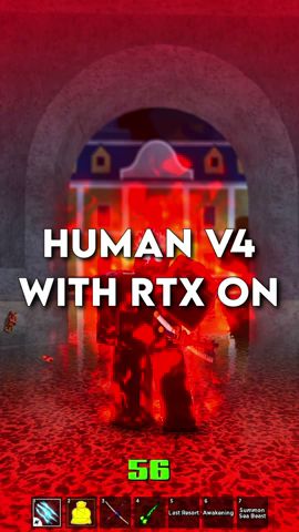 Human V4 with RTX ON (Blox Fruits) #shorts