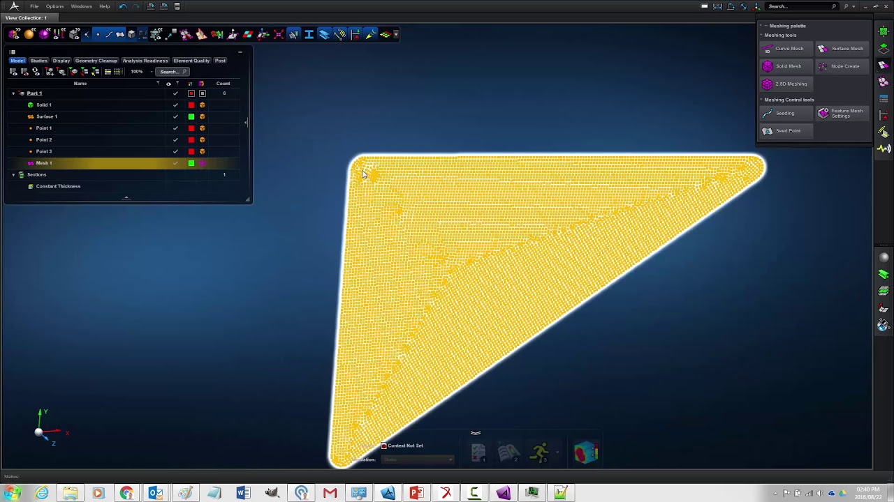 MSC Apex   Topology Optimization Base Geometry and Mesh
