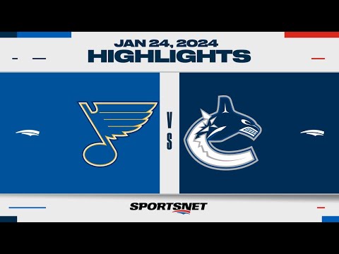 NHL Highlights | Blues vs. Canucks - January 24, 2024