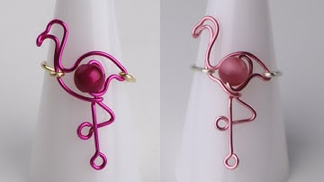 Simple Pink Flamingo Ring // Wire Jewelry Making Tutorial