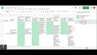 Formatting and Organizing Data on Google Sheets