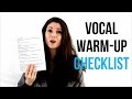 Freya's Singing Tips: Vocal Warm-Up Checklist