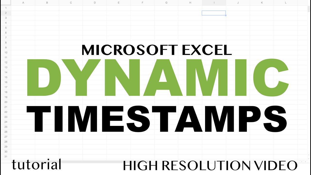 New Excel - Dynamic Timestamps, Auto Date Entered \u0026 Date Modified on Change (VBA)