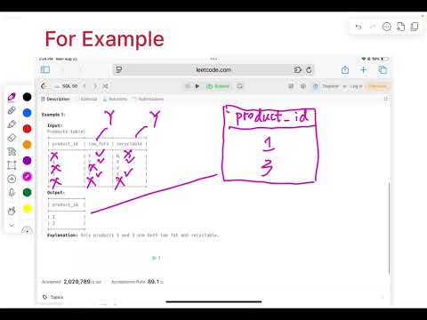 Leetcode Top SQL 50 - Leetcode 1757 Recyclable and Low Fat Products