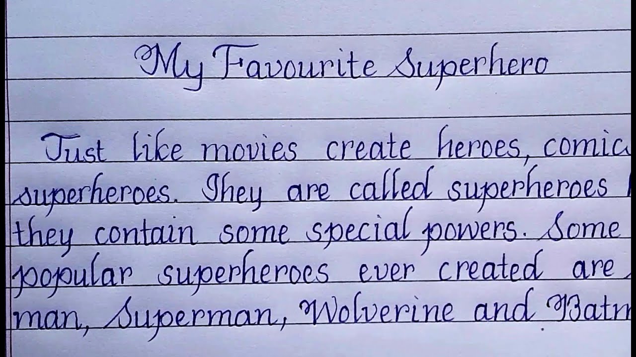 essay in my favourite hero