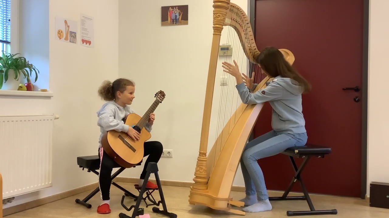 Saitensisters - Harfe und Gitarre - Menuett in G, J. S. Bach