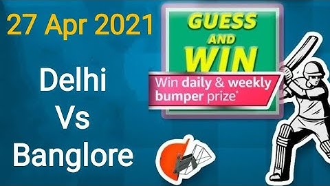Amazon Guess And Win  Quiz Answers Today | 27 April 2021