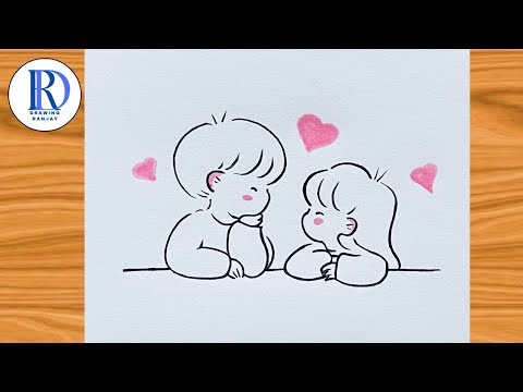 Couple art drawing