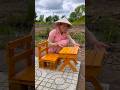 Sơn lại bộ bàn ghế nhỏ gỗ Pallet #ngocdiepvlog #shorts