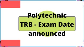 TRB polytechnic Exam date announced #shorts#swrk