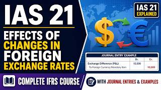 IAS 21 Effects of Changes in Foreign Exchange Rates | Complete IFRS Course with Journal Entries & Ex