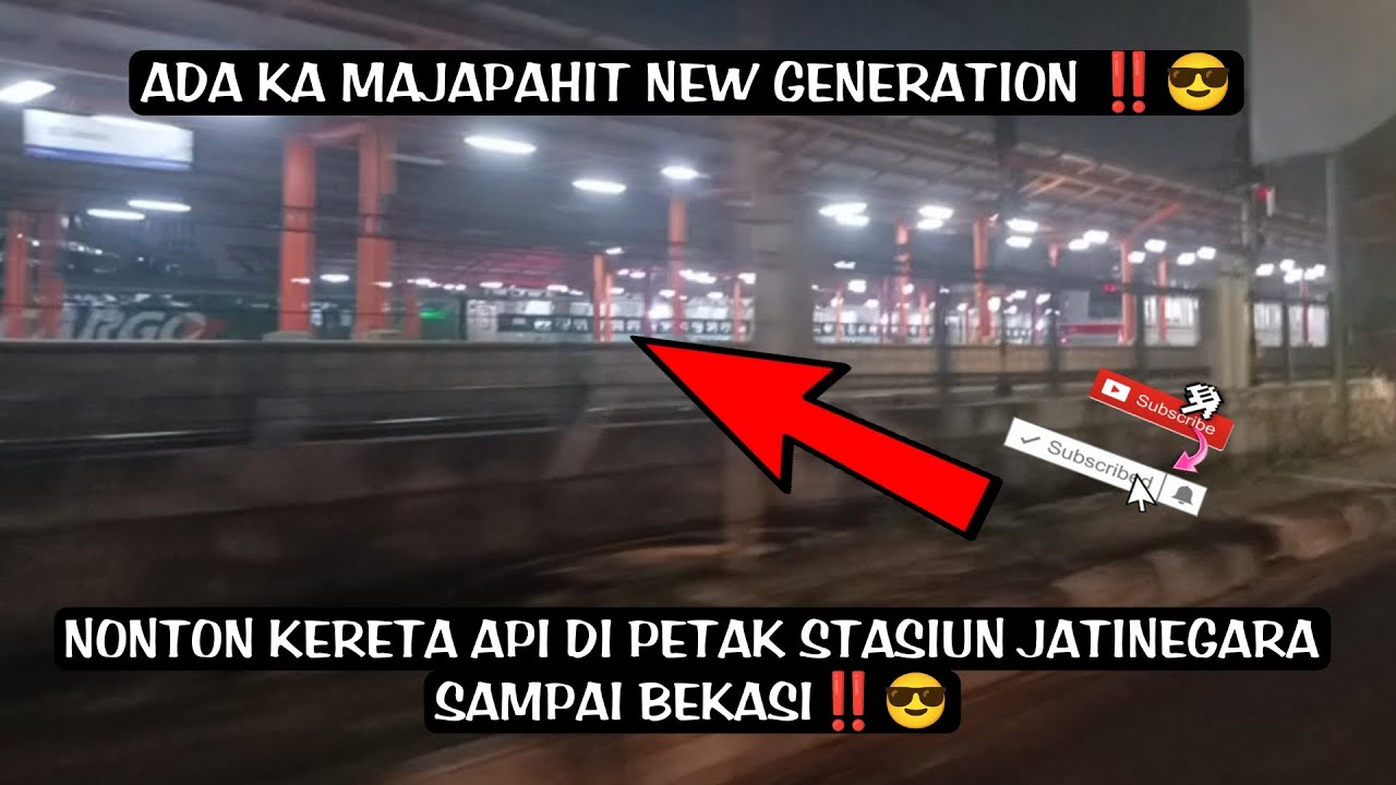 NONTON KERETA API DI PETAK STASIUN JATINEGARA SAMPAI BEKASI‼️😎