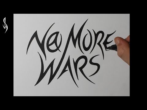 How to Design Draw No More Wars | Cool Tribal Tattoo Style