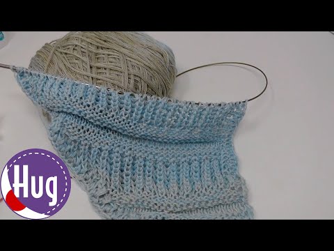 【編み物教室】イギリスゴム編みを使ったレースのような模様の編み方 パート1